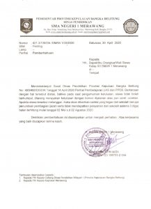 himbauan terkait pengumuman kelulusan siswa tahun