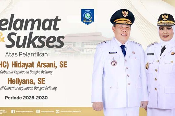 Slider ucapan atas pelantikan gubernur Hidayat Arsani
