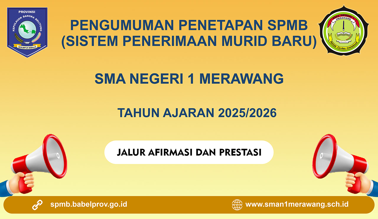 Pengumuman Hasil Seleksi SPMB Jalur Afirmasi dan Prestasi Tahun Ajaran 2025/2026 Pengumuman Hasil Seleksi SPMB Jalur Afirmasi dan Prestasi Tahun Ajaran 2025/2026